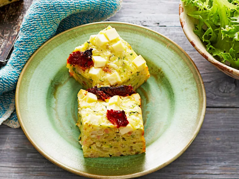 Zucchini and feta slice