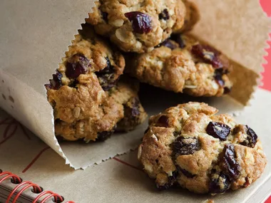 Cranberry and oat biscuits