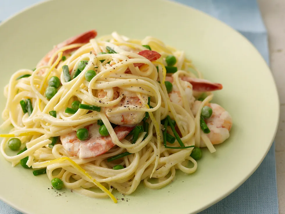 Creamy prawn pasta