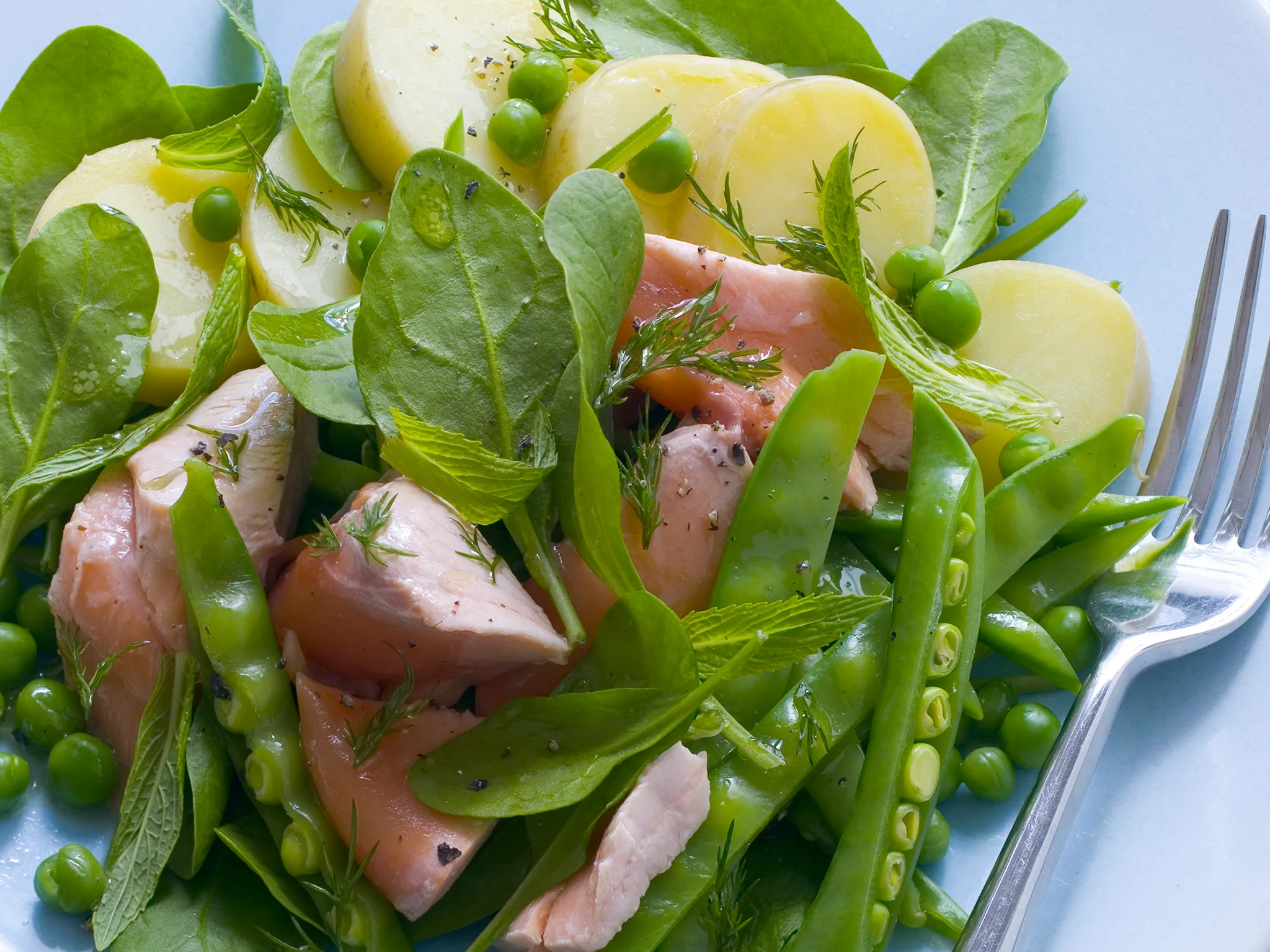 Salmon, Mixed Pea and Dill Salad