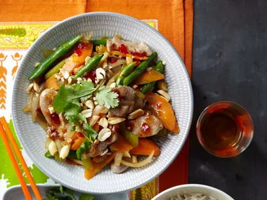 Chilli pork stir-fry