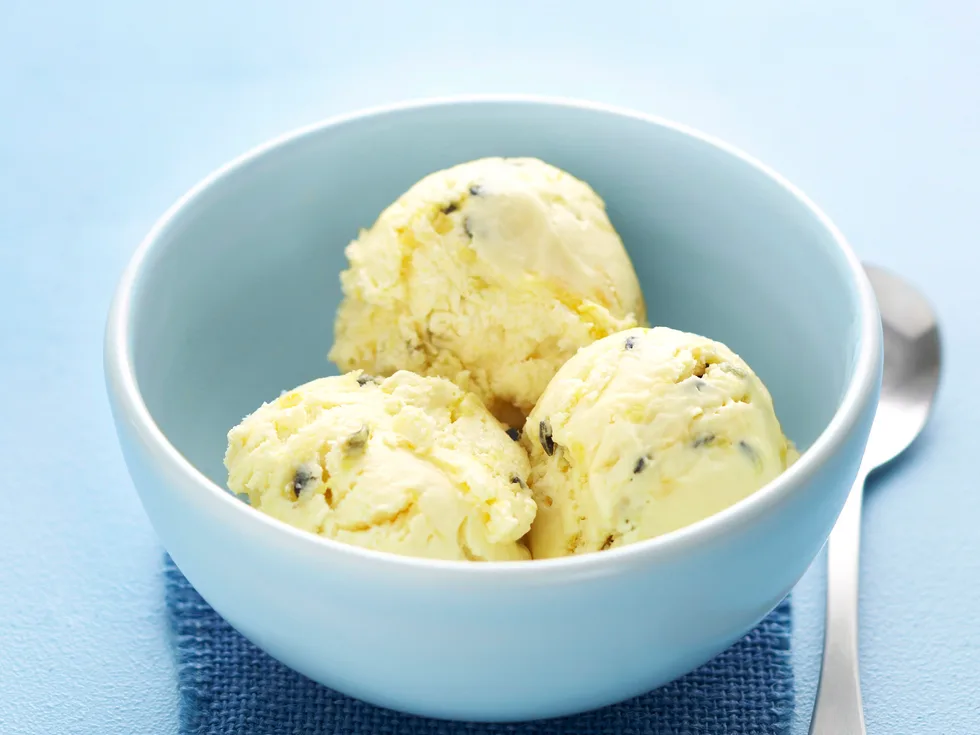 Easy passionfruit ice-cream