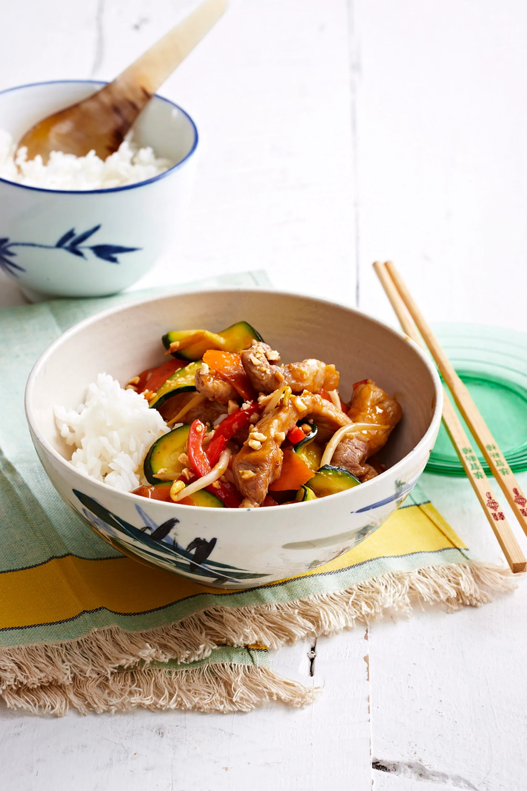 Pork and plum stir-fry