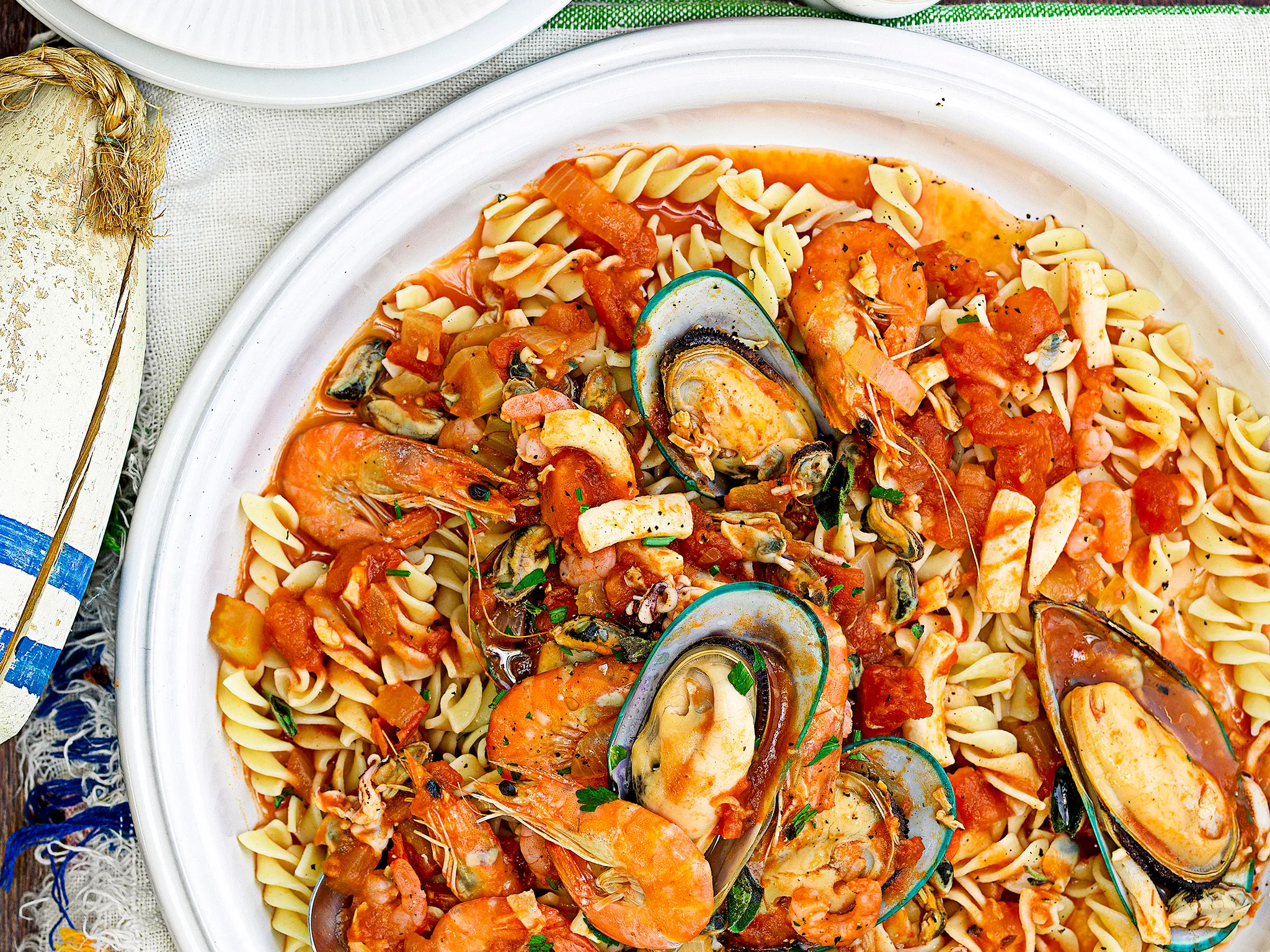 Seafood pasta marinara