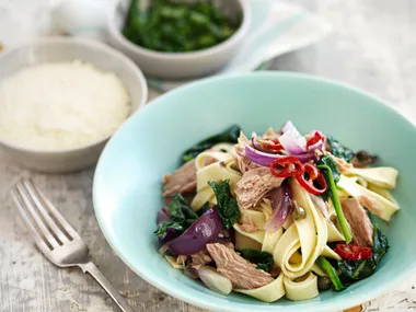 Tuna, chilli and herb tagliatelle