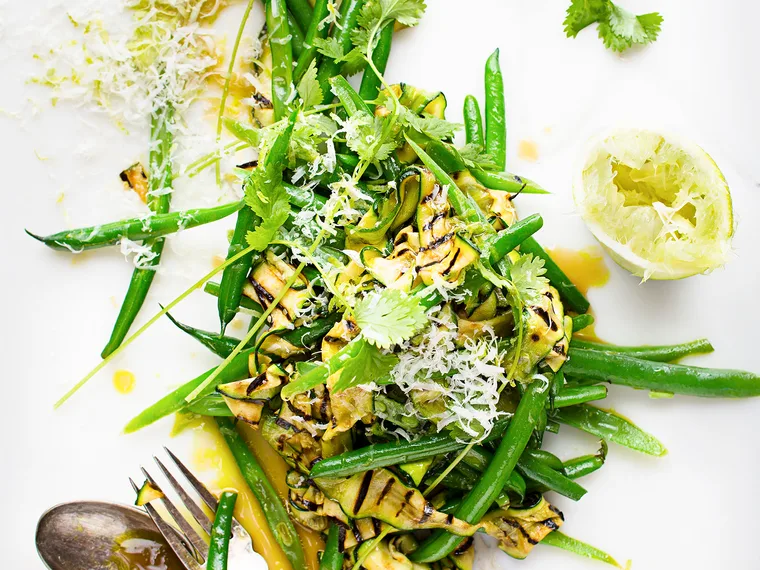 Courgette and coriander salad