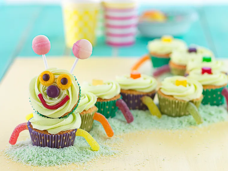 Caterpillar cupcakes