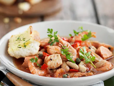 Mediterranean-style seafood stew