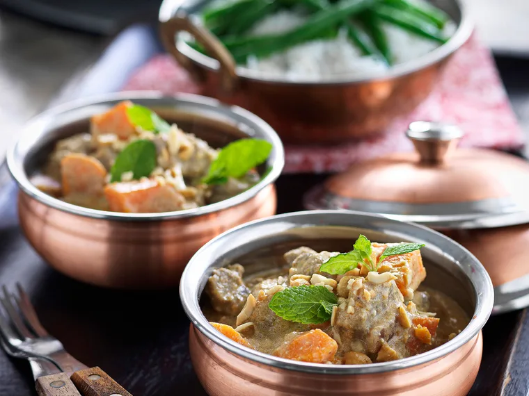 Creamy lamb, kumara and ginger korma