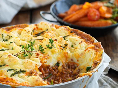 Minted lamb potato-top bake
