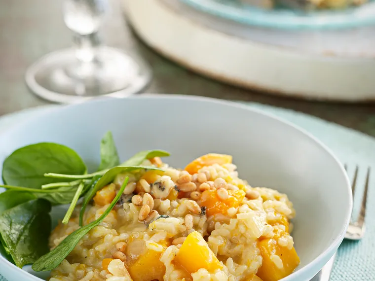 Pumpkin and blue cheese risotto