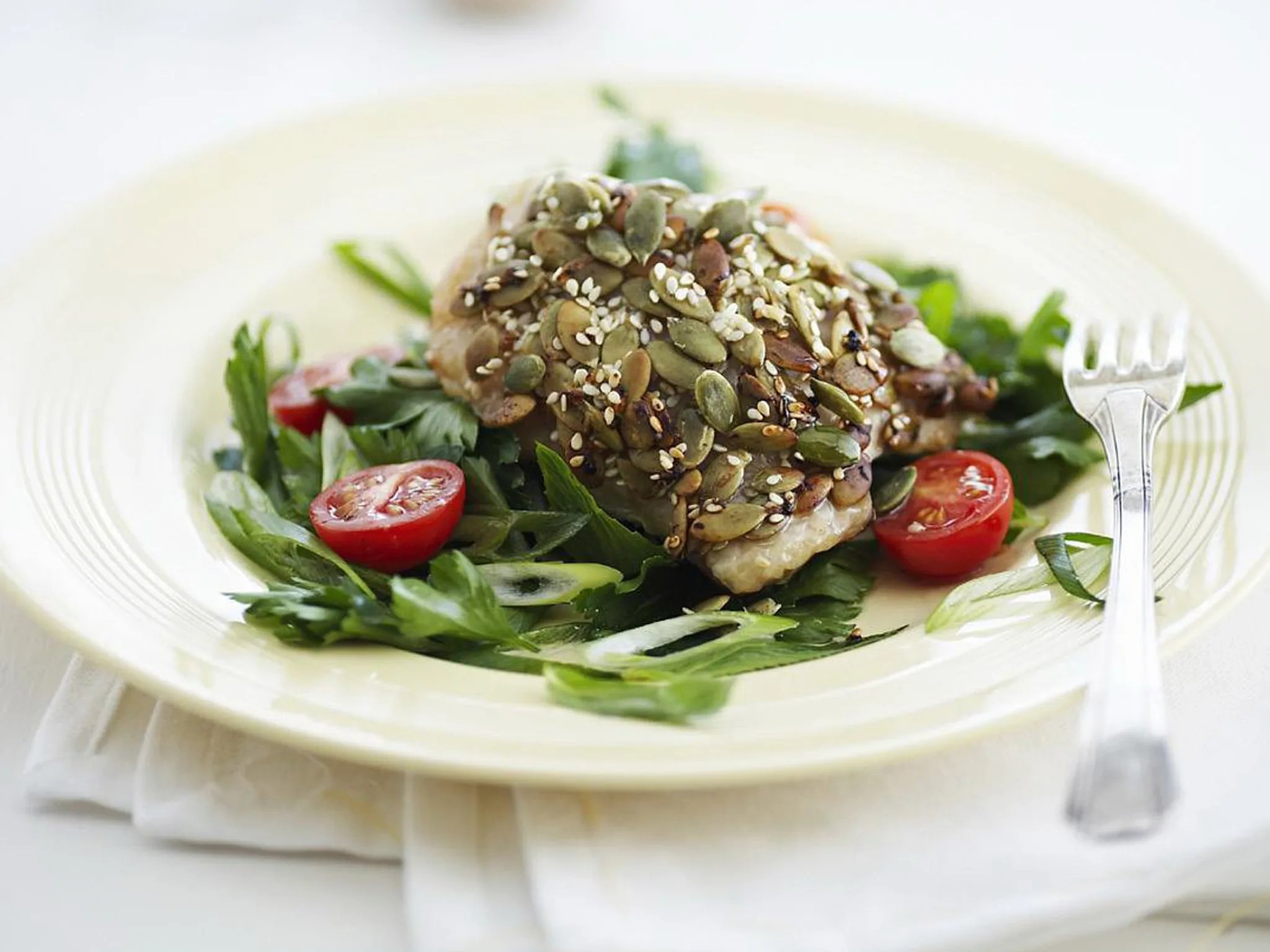 pepita sesame chicken cutlets