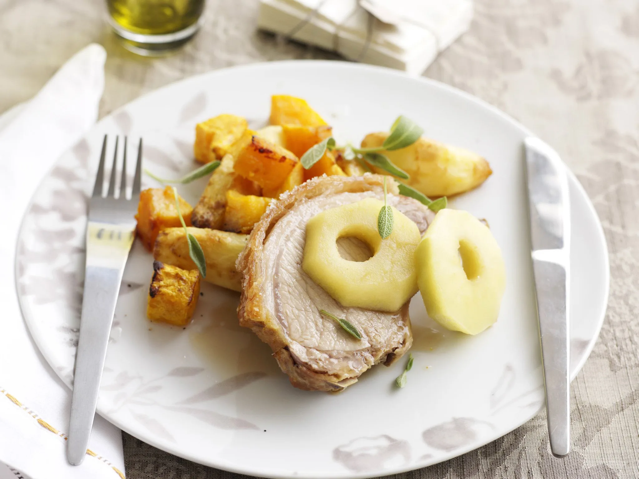 PORK RACK with Sage Apples