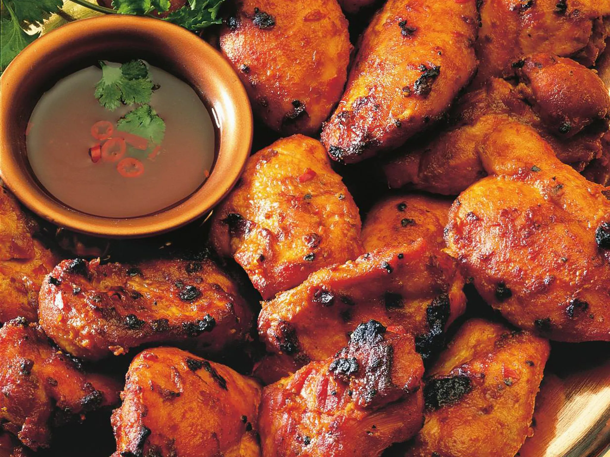 barbecued chicken with sweet vinegar sauce