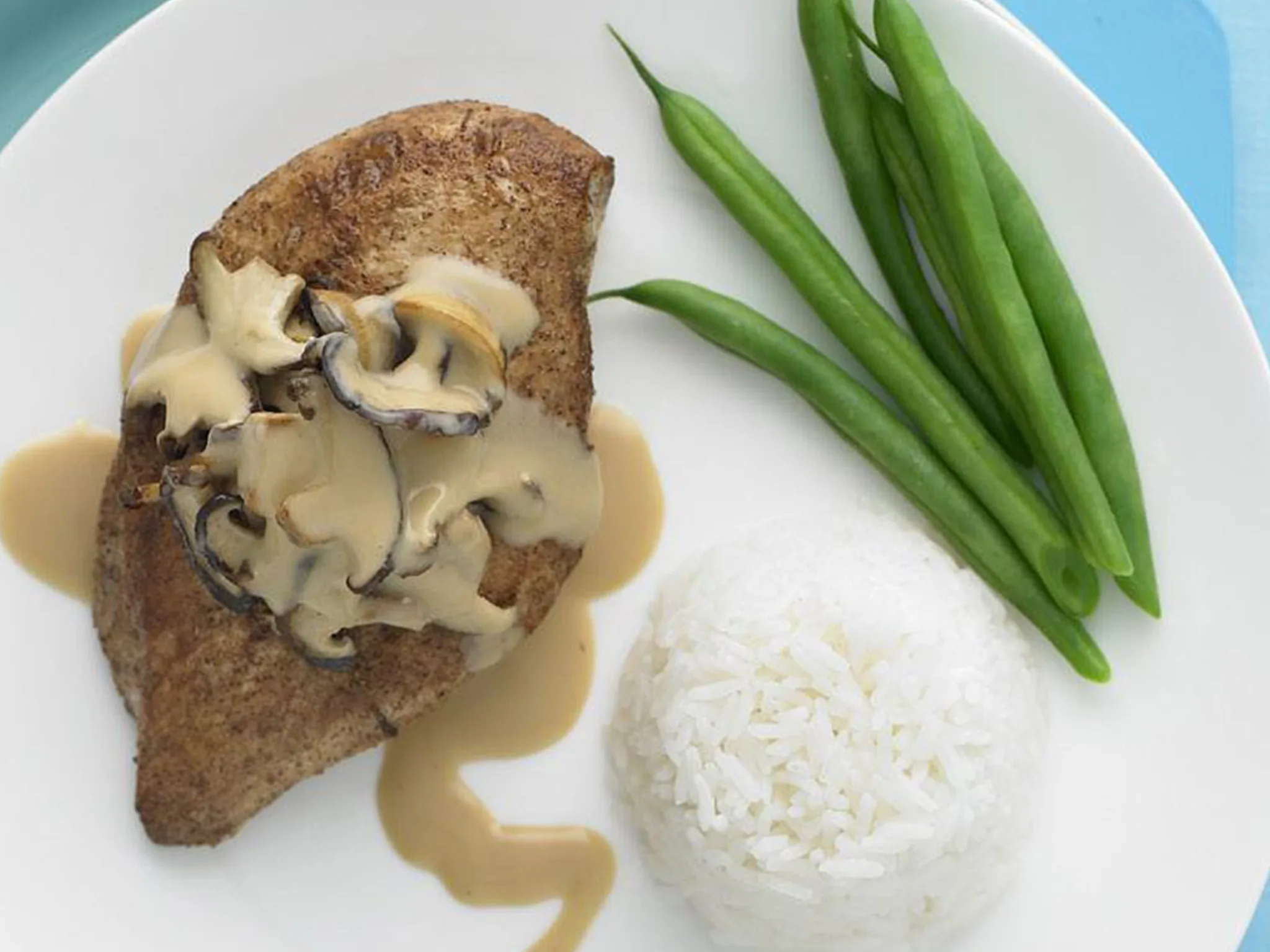 spicy chicken with mushroom sauce