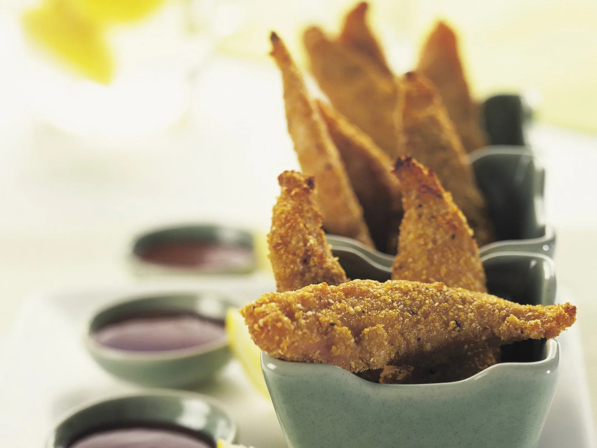 Light and spicy crumbed chicken