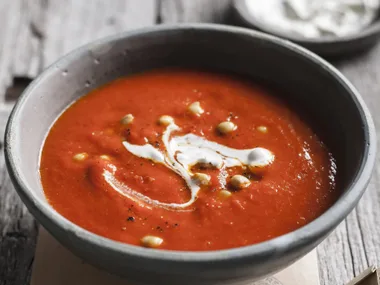 harissa soup with chickpeas