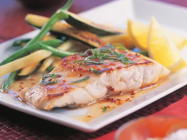 fish with garlic & chilli