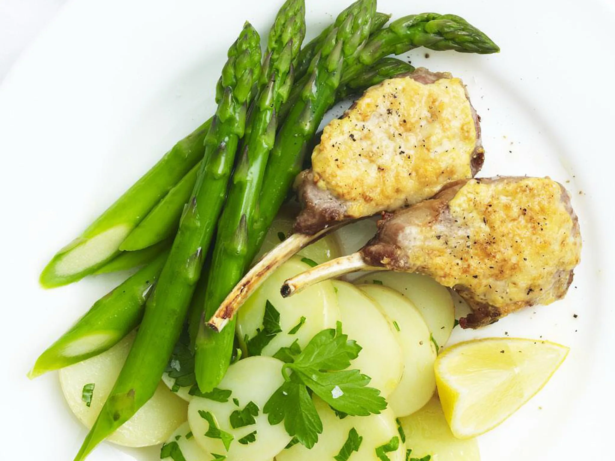 MUSTARD & PARMESAN-CRUSTED LAMB CUTLETS