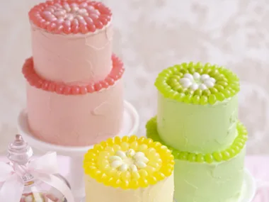 bright little Jelly Bean Cakes