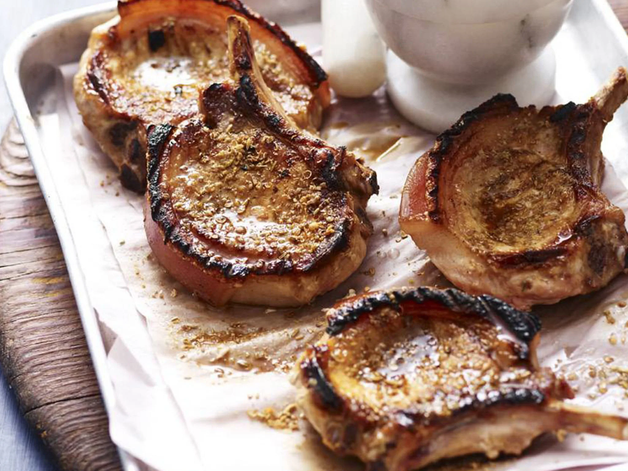 PORK CUTLETS WITH CORIANDER & FENNEL SALT