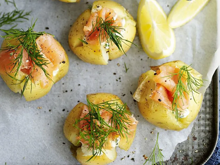 smoked salmon and herbed cream cheese