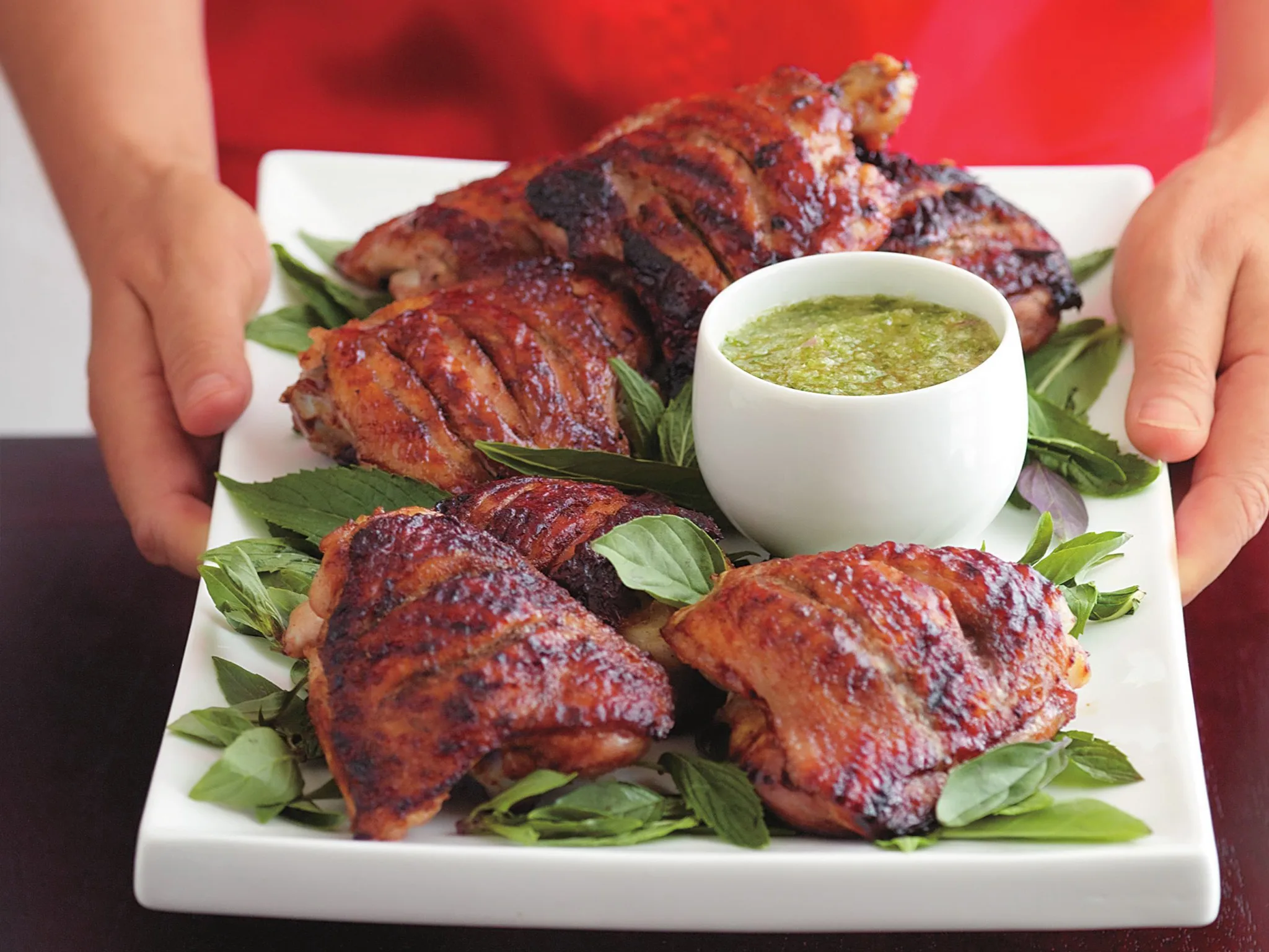 barbecued chicken with nam jim