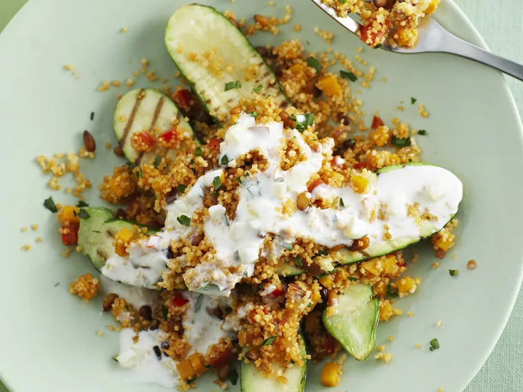 zucchini with pumpkin and couscous