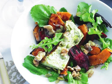 ROAST VEGETABLE SALAD WITH HERBED RICOTTA