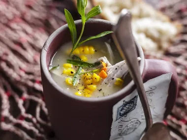 potato, chicken and corn soup