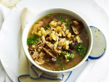CHICKEN, PORCINI AND BARLEY SOUP