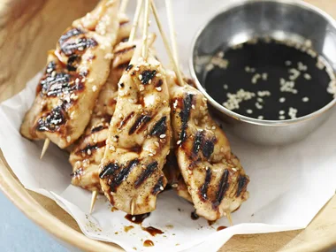 honey soy chicken skewers