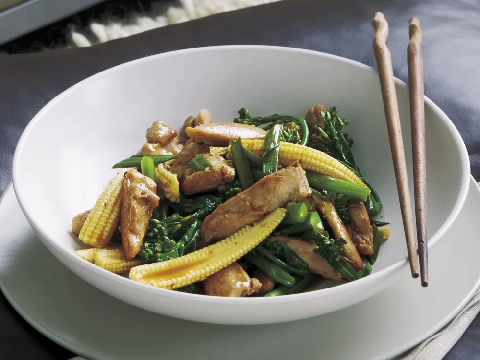 Chicken and oyster sauce stir-fry