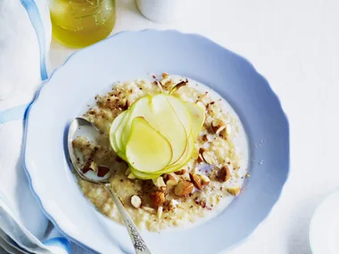 pear and almond rice porridge