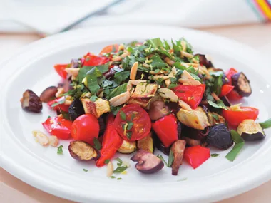 OVEN-ROASTEDRATATOUILLEWITHALMONDGREMOLATA
