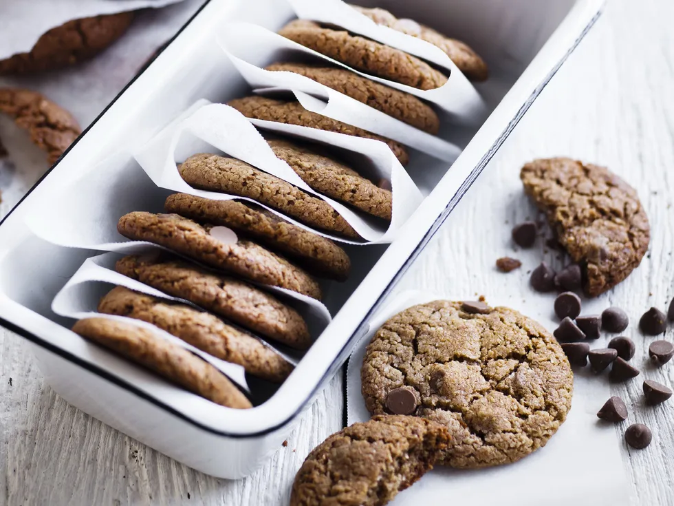 double-choc coconut cookies