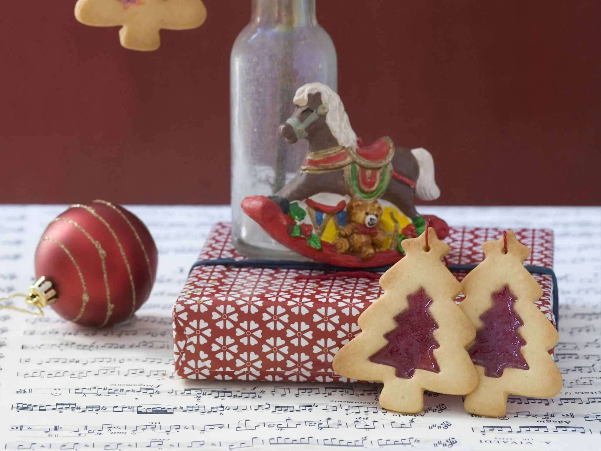 stained glass christmas trees