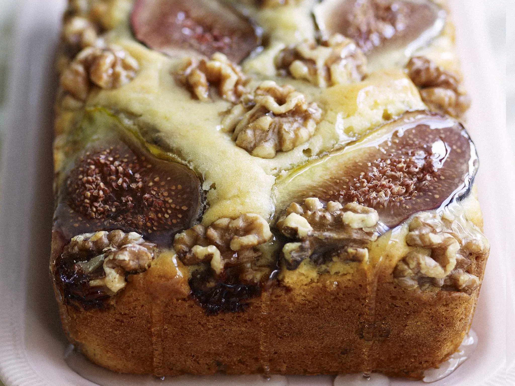 WALNUT AND FIG CAKE WITH BRANDY SYRUP