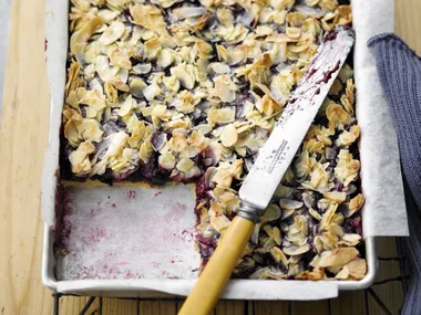 berry, almond and coconut slice