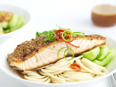 dukkah-crusted salmon