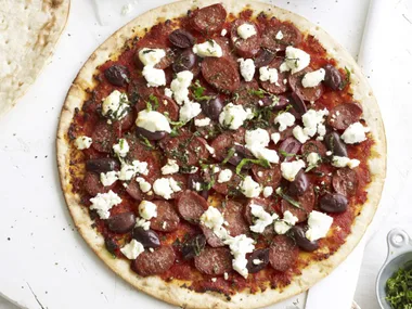 CHORIZO, SUN-DRIED TOMATO & GOAT'S CHEESE PIZZA