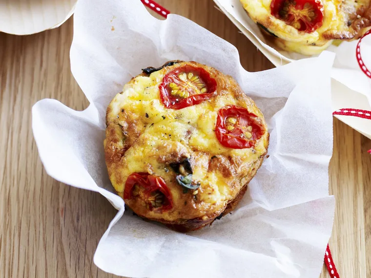 TOMATO, FETTA and Ham Frittatas