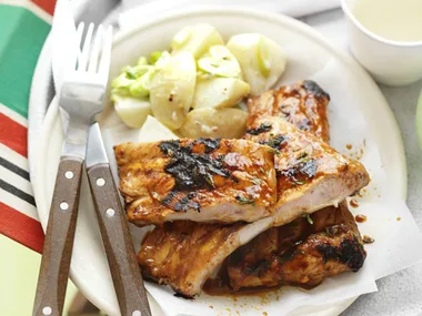 barbecued pork ribs