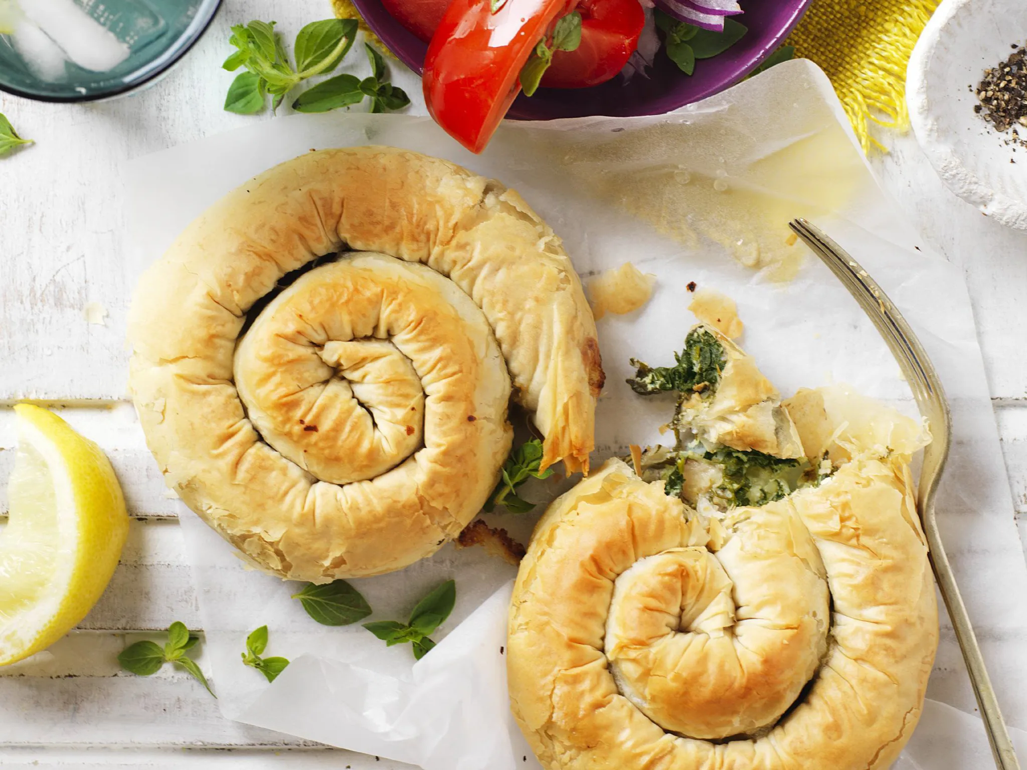 spinach and cheese snails