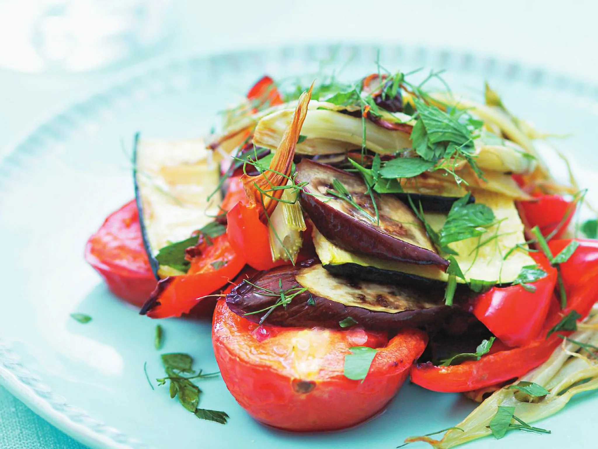 Roasted vegetable stacks