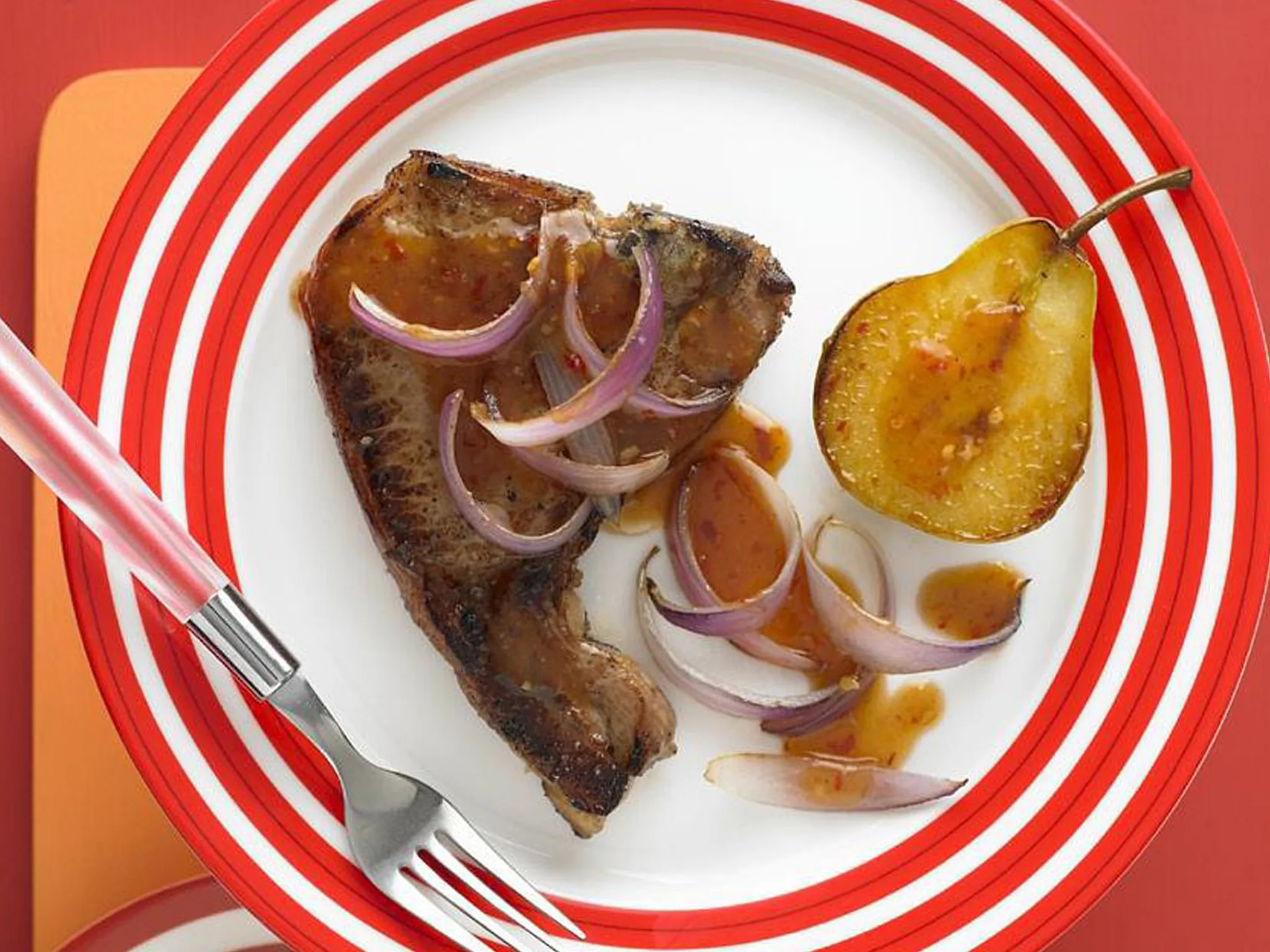 ginger chilli pork with pears