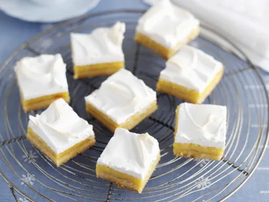 Lemon meringue slice