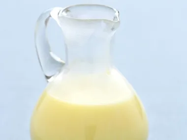 White chocolate, coconut and orange sauce