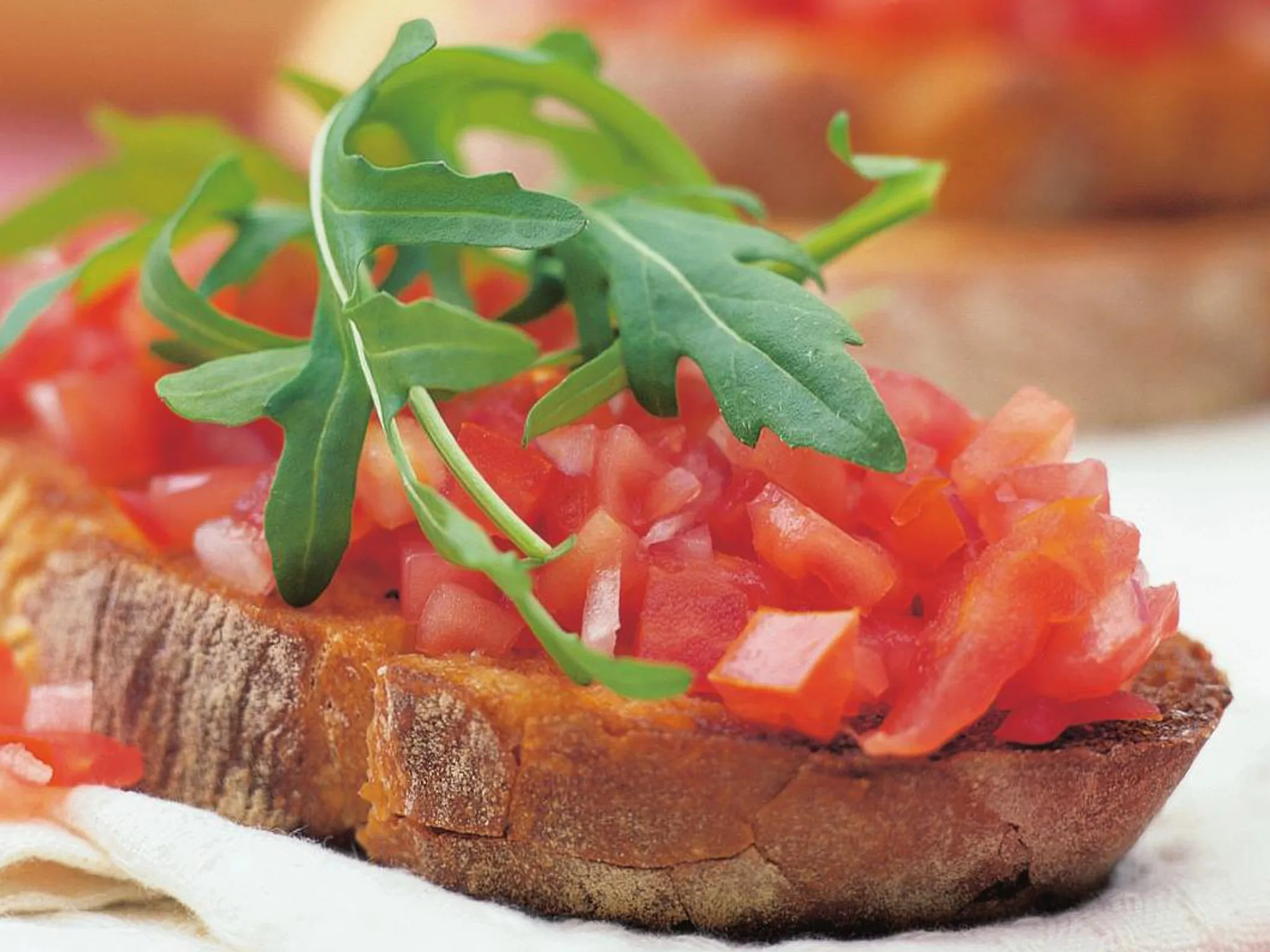 tomato & rocket bruschetta