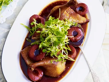 red braised duck with plums